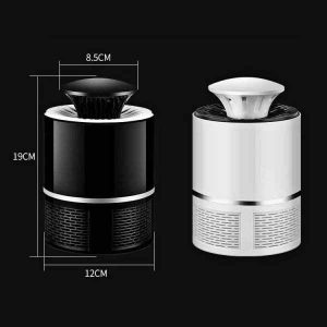 קוטל יתושים שולחני נייד בצבע שחור על רקע שחור